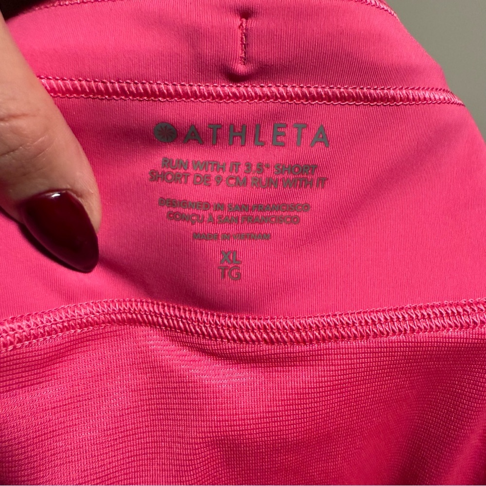 Athleta Run With It 3.5” Short in Salvia Pink- Size XL - Picture 7 of 8